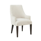 Manhattan Comfort Beever Modern Chenille Wood Armchair in Cream - Set of 2