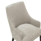 Manhattan Comfort Beever Modern Chenille Wood Armchair in Taupe - Set of 2