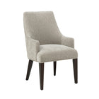 Manhattan Comfort Beever Modern Chenille Wood Armchair in Taupe - Set of 2