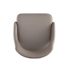 Manhattan Comfort Tremont Modern Vegan Leather Metal Dining Chair in Taupe - Set of 2