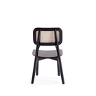 Manhattan Comfort Versailles Industry Chic Wood Dining Chair in Black and Natural - Set of 4 - 2-DCCA01-BK