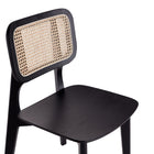 Manhattan Comfort Versailles Industry Chic Wood Dining Chair in Black and Natural - Set of 4 - 2-DCCA01-BK