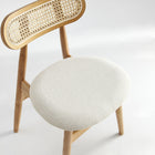Manhattan Comfort Colbert Industry Chic Cane Back Wood Upholstered Dining Chair in Natural - Set of 4
