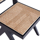 Manhattan Comfort Hamlet Industry Chic Wood Dining Chair in Black and Natural - Set of 4