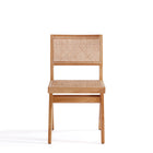 Manhattan Comfort Hamlet Industry Chic Wood Dining Chair in Natural - Set of 4