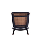 Manhattan Comfort Giverny Industry Chic Wood Dining Chair in Black and Natural - Set of 4