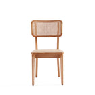 Manhattan Comfort Giverny Industry Chic Wood Dining Chair in Natural - Set of 4