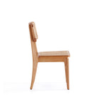 Manhattan Comfort Giverny Industry Chic Wood Dining Chair in Natural - Set of 4