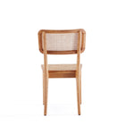 Manhattan Comfort Giverny Industry Chic Wood Dining Chair in Natural - Set of 4