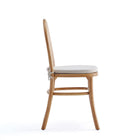 Manhattan Comfort Paragon Industry Chic Cane Back Wood Upholstered Dining Chair in Oatmeal - Set of 4 - 2-DCCA05-OM