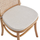 Manhattan Comfort Paragon Industry Chic Cane Back Wood Upholstered Dining Chair in Oatmeal - Set of 4 - 2-DCCA05-OM