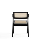 Manhattan Comfort Lambinet Industry Chic Wood Folding Chair in Black and Natural - Set of 4