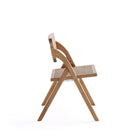 Manhattan Comfort Lambinet Industry Chic Wood Folding Chair in Natural - Set of 4