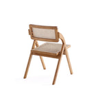 Manhattan Comfort Lambinet Industry Chic Wood Folding Chair in Natural - Set of 4