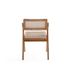 Manhattan Comfort Lambinet Industry Chic Wood Folding Chair in Natural - Set of 4