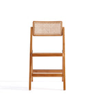 Manhattan Comfort Pullman Industry Chic Wood Folding Chair in Natural - Set of 4