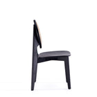 Manhattan Comfort Versailles Industry Chic Wood Dining Chair in Black and Natural - Set of 4 - 2-DCCA11-BK