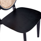 Manhattan Comfort Versailles Industry Chic Wood Dining Chair in Black and Natural - Set of 4 - 2-DCCA11-BK