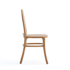 Manhattan Comfort Paragon Industry Chic Cane Back Wood Upholstered Dining Chair in Oatmeal - Set of 4 - 2-DCCA12-NA