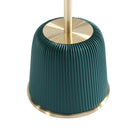 Manhattan Comfort Anderson Modern Metal Top Upholstered End Table in Green - Set of 2