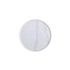 Manhattan Comfort Anderson Modern Sintered Stone Top Upholstered End Table in Cream - Set of 2