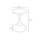 Manhattan Comfort Patchin Modern End Table in Brown and Gold - Set of 2