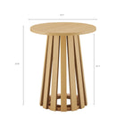 Manhattan Comfort Layla Scandinavian Modern End Table in Light Oak - Set of 2