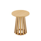 Manhattan Comfort Layla Scandinavian Modern End Table in Light Oak - Set of 2