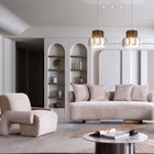 Manhattan Comfort Verandah Mid-Century Modern 2-Piece Sofa Set in Beige - 2-LSAC1769-BE