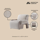 Manhattan Comfort Verandah Mid-Century Modern 2-Piece Sofa Set in Beige - 2-LSAC1769-BE