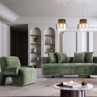 Manhattan Comfort Verandah Mid-Century Modern 2-Piece Sofa Set in Olive Green - 2-LSAC1769-OG