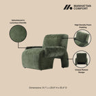 Manhattan Comfort Verandah Mid-Century Modern 2-Piece Sofa Set in Olive Green - 2-LSAC1769-OG