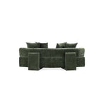 Manhattan Comfort Verandah Mid-Century Modern 2-Piece Sofa Set in Olive Green - 2-LSAC1769-OG