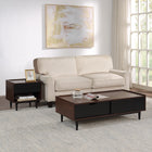 Manhattan Comfort Duane Mid-Century Modern 2-Piece Coffee Table & End Table Set in Black