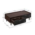 Manhattan Comfort Duane Mid-Century Modern 2-Piece Coffee Table & End Table Set in Black