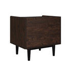 Manhattan Comfort Duane Mid-Century Modern 20" Fluted Nightstand in Navy Blue (1-Drawer) - Set of 2