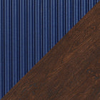 Manhattan Comfort Duane Mid-Century Modern 20" Fluted Nightstand in Navy Blue (1-Drawer) - Set of 2