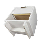 Manhattan Comfort Granville Modern 18" Nightstand in White (1-Drawer) - Set of 2