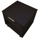 Manhattan Comfort Granville Modern 18" Nightstand in Black (1-Drawer) - Set of 2