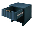Manhattan Comfort Granville Modern 18" Nightstand in Midnight Blue (1-Drawer) - Set of 2