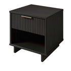 Manhattan Comfort Granville Modern 18" Nightstand in Charcoal Gray (1-Drawer) - Set of 2
