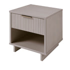 Manhattan Comfort Granville Modern 18" Nightstand in Light Gray (1-Drawer) - Set of 2