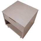 Manhattan Comfort Granville Modern 18" Nightstand in Light Gray (1-Drawer) - Set of 2