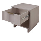 Manhattan Comfort Granville Modern 18" Nightstand in Light Gray (1-Drawer) - Set of 2