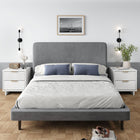 Manhattan Comfort Granville Modern 18" Nightstand in White (2-Drawer) - Set of 2