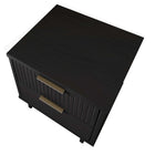 Manhattan Comfort Granville Modern 18" Nightstand in Black (2-Drawer) - Set of 2