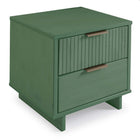 Manhattan Comfort Granville Modern 18" Nightstand in Sage Green (2-Drawer) - Set of 2