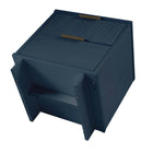 Manhattan Comfort Granville Modern 18" Nightstand in Midnight Blue (2-Drawer) - Set of 2