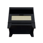 Manhattan Comfort Sheridan Mid-Century Modern 22" Nightstand in Black (1-Drawer) - Set of 2