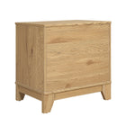 Manhattan Comfort Sheridan Mid-Century Modern 22" Nightstand in Natural (1-Drawer) - Set of 2